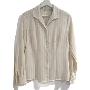 Black and White Striped Dress Shirt